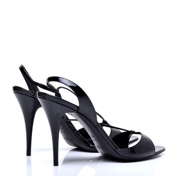 saint laurent anouk patent slingback sandals