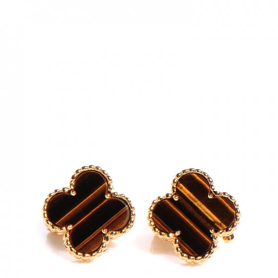 van cleef tiger eye earrings