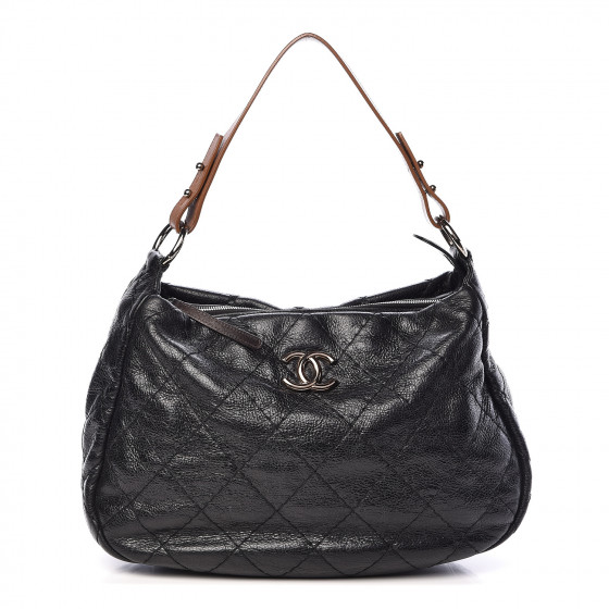 chanel black hobo