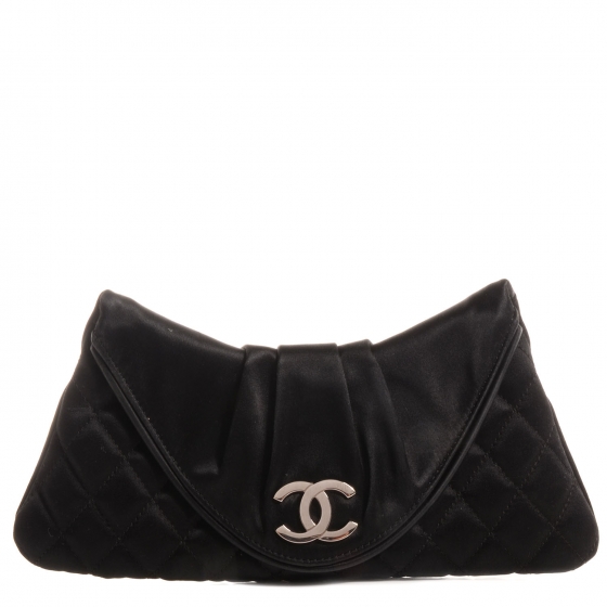 chanel satin clutch