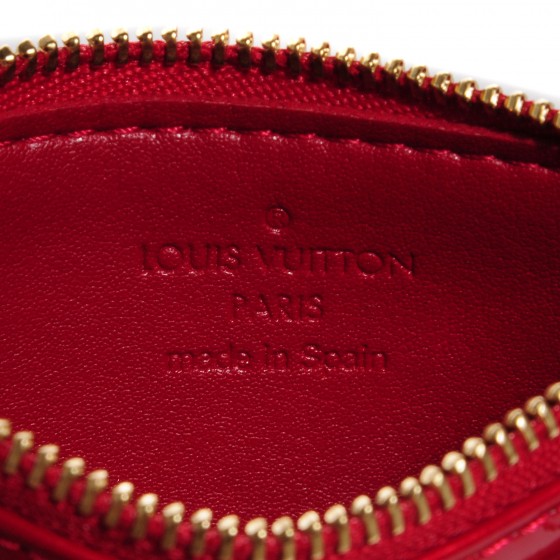 louis vuitton red vernis key pouch