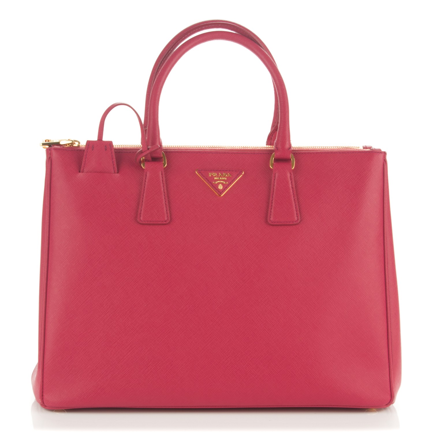 PRADA Saffiano Large Galleria Double Zip Tote Peonia 178845