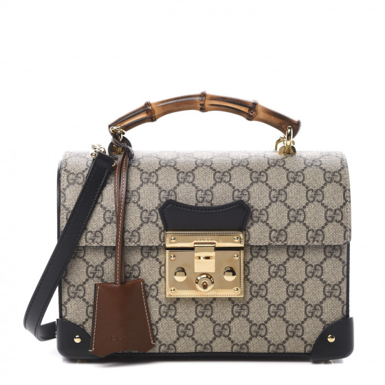 gucci padlock bamboo shoulder bag