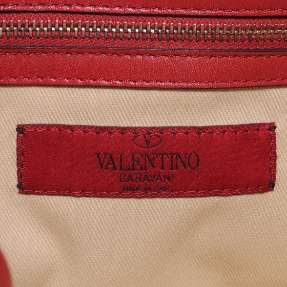 valentino rockstud tote red