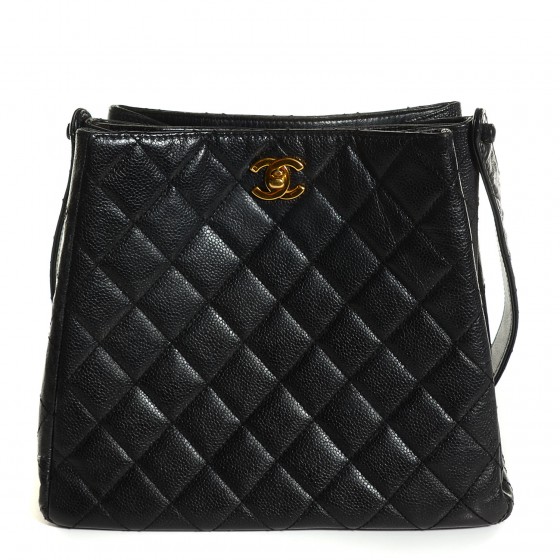 chanel black caviar shoulder bag