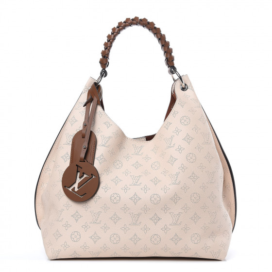 LOUIS VUITTON Mahina Carmel Hobo Creme 435447