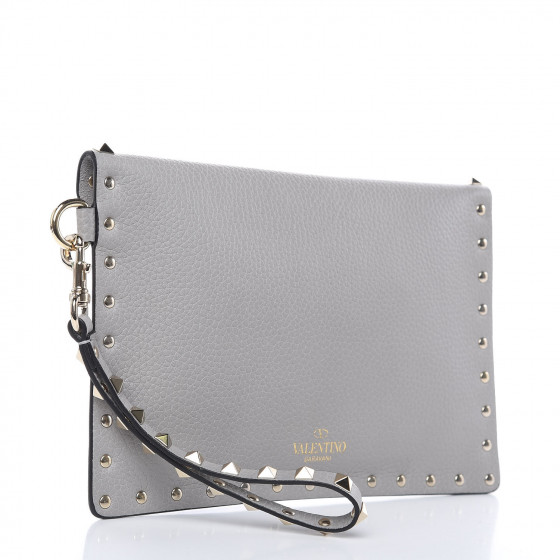 valentino rockstud leather envelope clutch