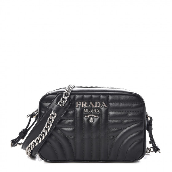 prada diagramme crossbody bag leather black