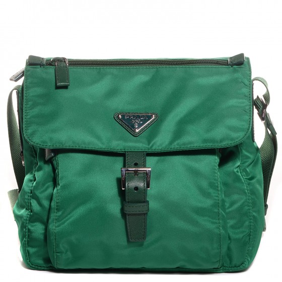 prada messenger bag green