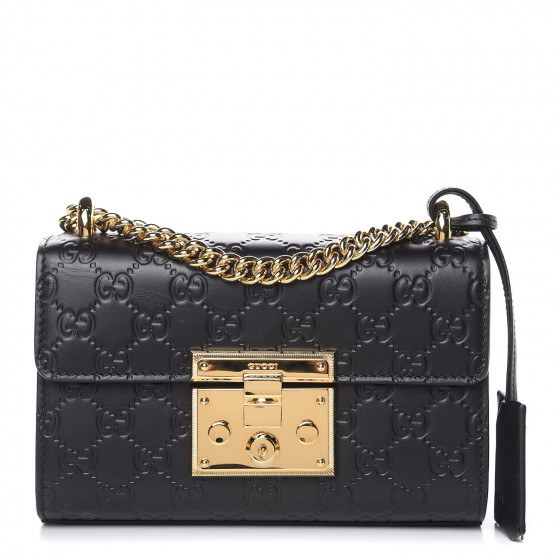 gucci small padlock bag black