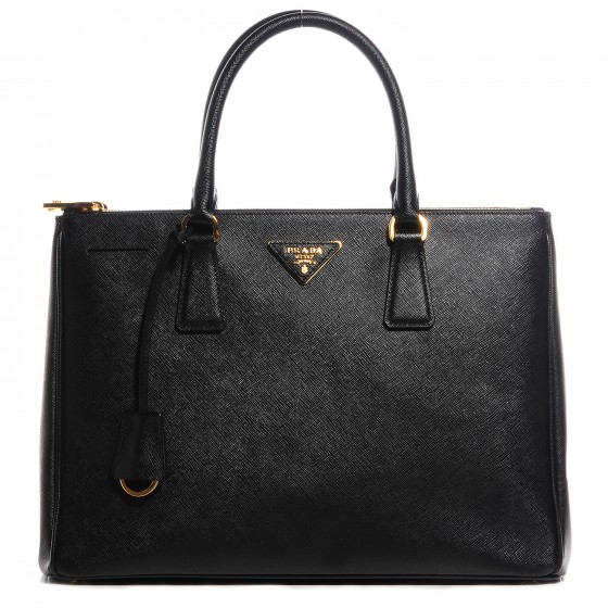 prada saffiano lux double zip