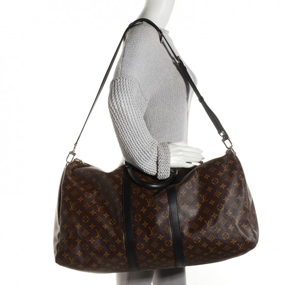 louis vuitton monogram macassar keepall bandouliere 55