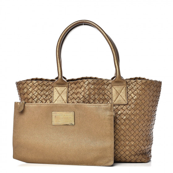 BOTTEGA VENETA Chevre Intrecciato Intrecciato Mini Cabat Ottone 527109