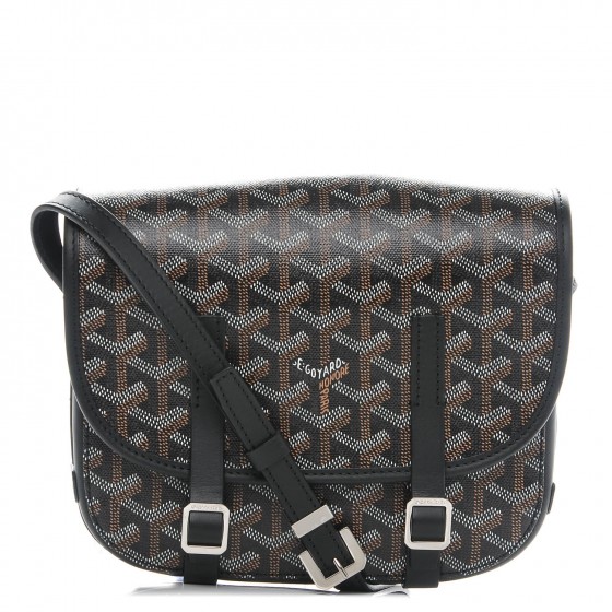 GOYARD Goyardine Belvedere PM Messenger Bag Black 186798