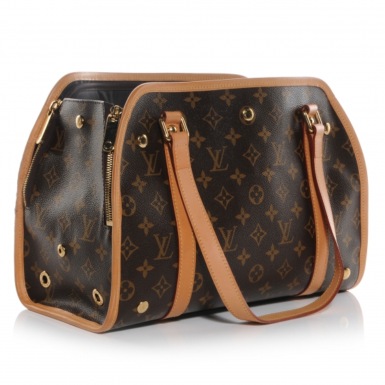 louis vuitton dog carrier baxter monogram pm brown