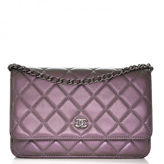 chanel iridescent lambskin quilted bag