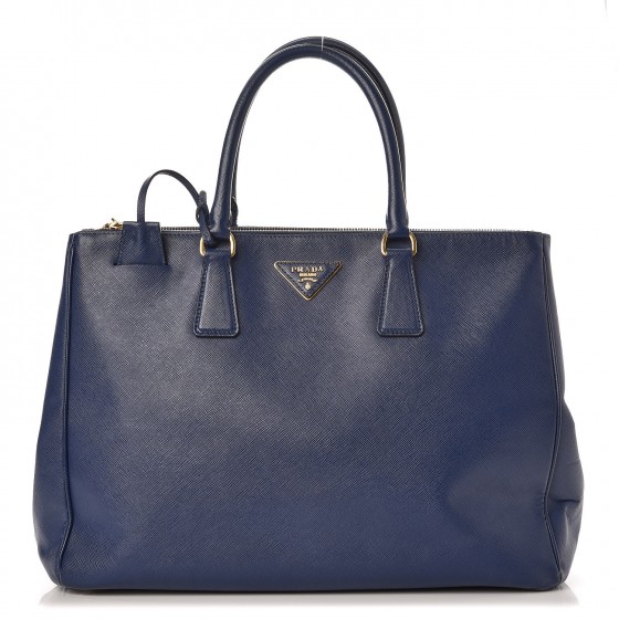 PRADA Saffiano Large Galleria Double Zip Tote Bluette 256923