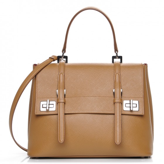 prada saffiano caramel