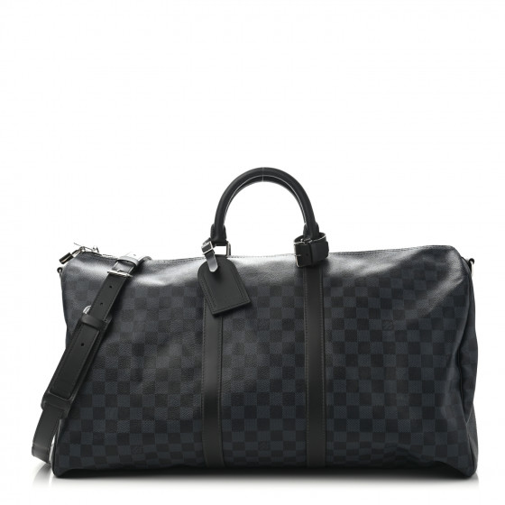 LOUIS VUITTON Damier Cobalt Keepall Bandouliere 55 882523 | FASHIONPHILE