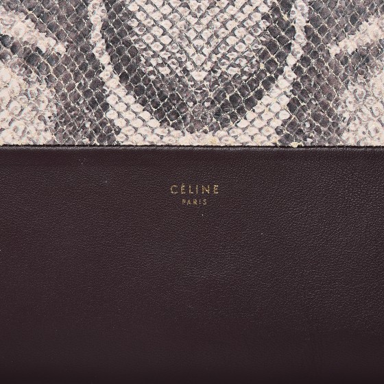 celine python clutch