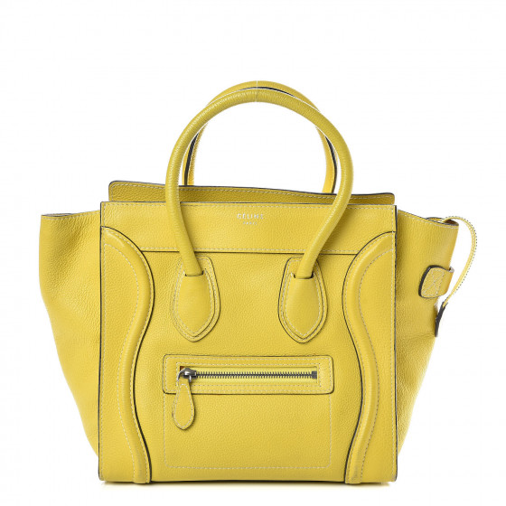 celine micro luggage drummed calfskin