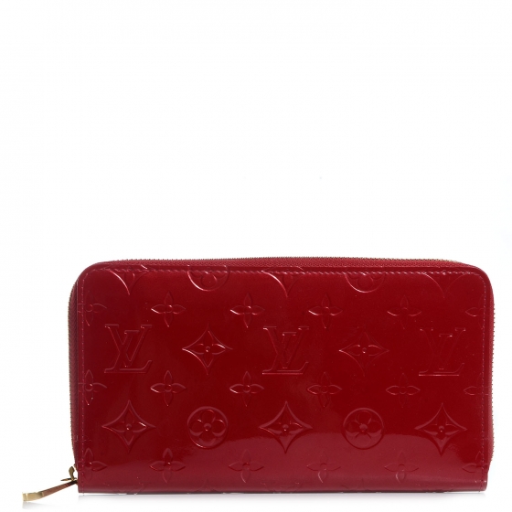 louis vuitton red patent leather wallet