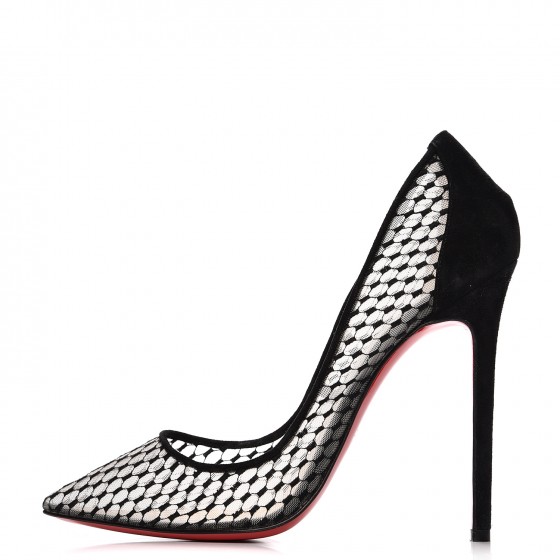 christian louboutin mesh heels