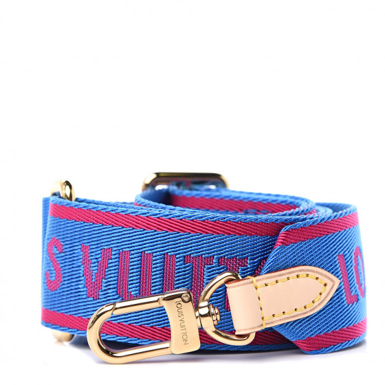 LOUIS VUITTON Nylon Bandouliere Shoulder Strap Blue Magenta 500111 ...