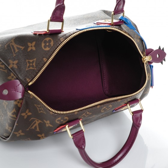 Louis Vuitton Monogram Totem Speedy 30 Magenta Bag