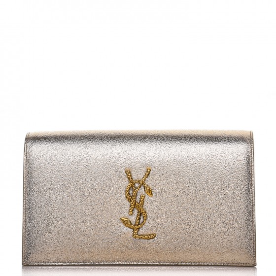 ysl metallic clutch