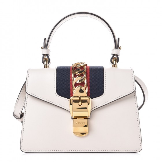 gucci white mini sylvie bag