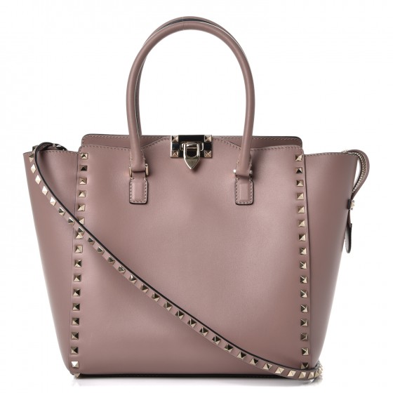 valentino rockstud vitello tote bag