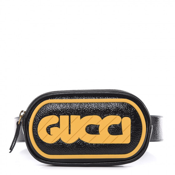 gucci fanny pack black and yellow