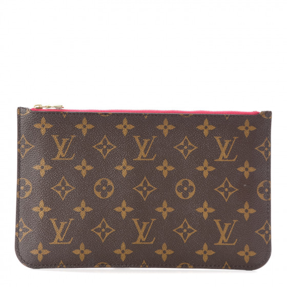 LOUIS VUITTON Monogram Neverfull MM GM Pochette Pivoine 561580