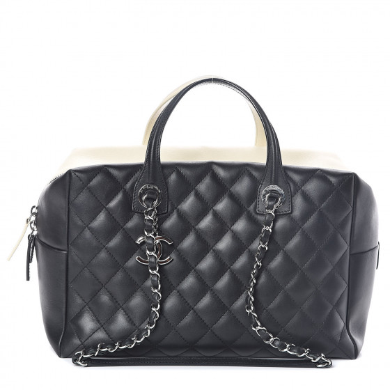 chanel quilted bowling bag