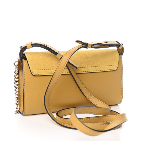 chloé mini faye leather & suede shoulder bag