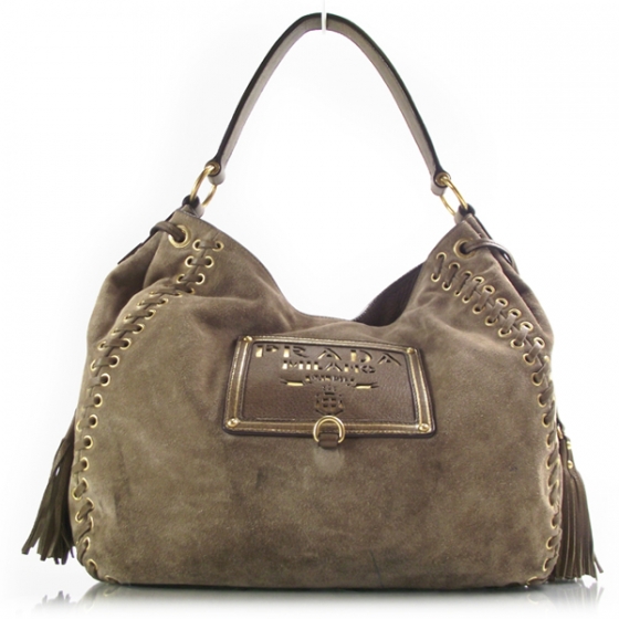 prada suede shoulder bag