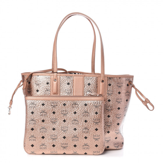 mcm iridescent medium shopper tote