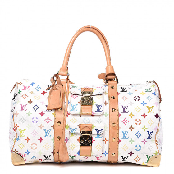 louis vuitton white keepall