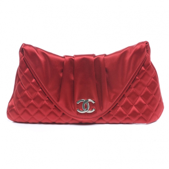 chanel satin clutch