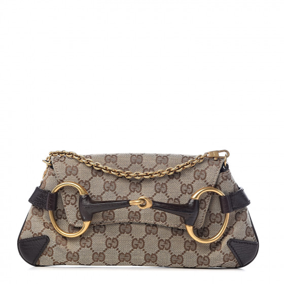 gucci monogram horsebit clutch