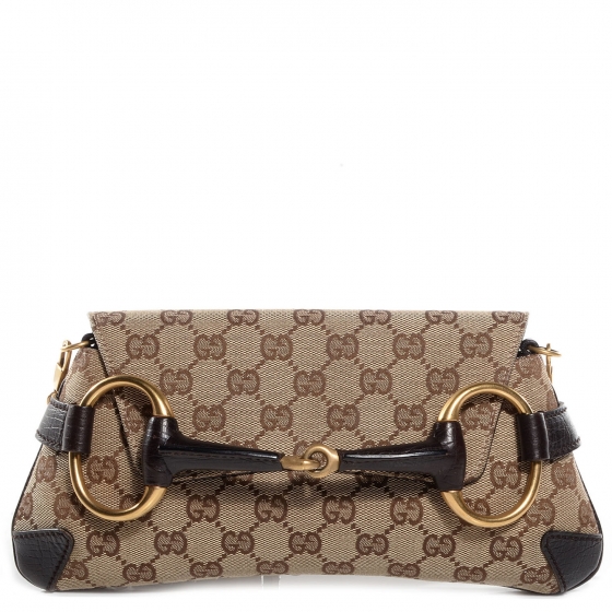 gucci monogram horsebit clutch