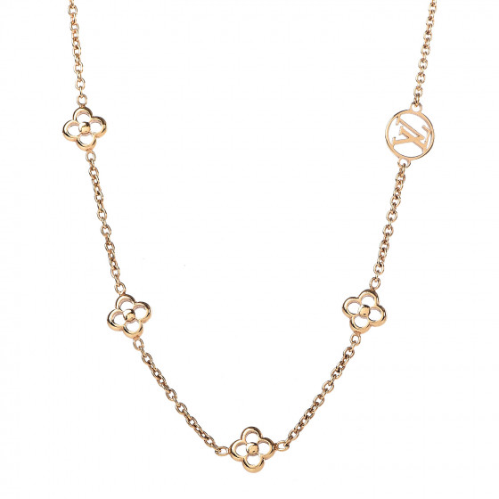 LOUIS VUITTON Flower Full Necklace Gold 487881 | FASHIONPHILE