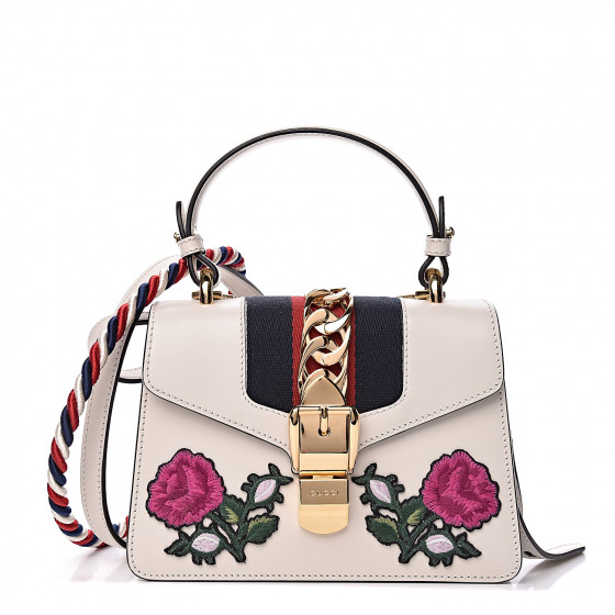 gucci white mini sylvie bag