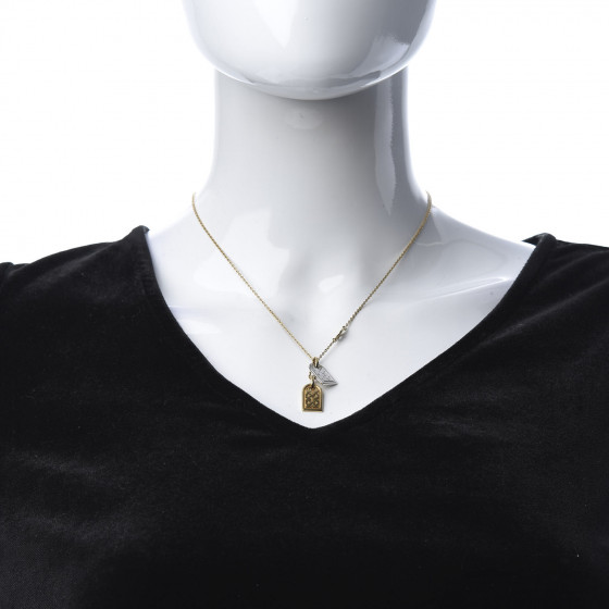 Louis Vuitton Nanogram Two Tone Bracelet at 1stDibs  lv nanogram necklace,  louis vuitton nanogram necklace, lv tag necklace