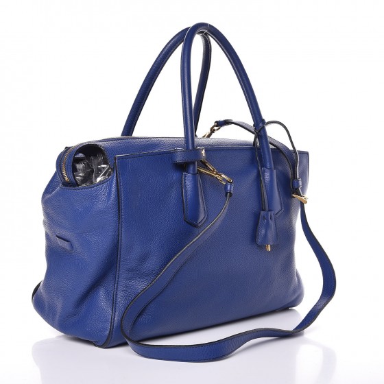 PRADA Vitello Daino Two-Way Tote Inchiostro 339305