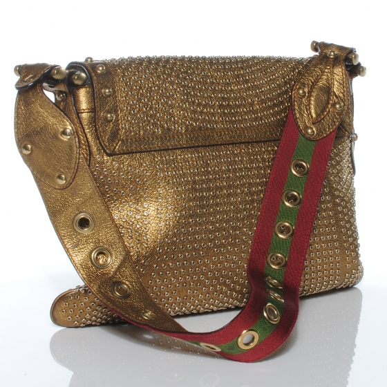 gucci pelham studded shoulder bag