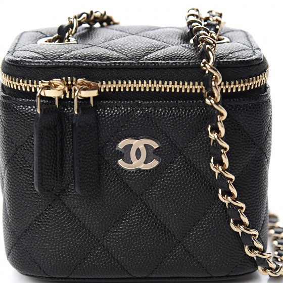 chanel small vanity case with classic chain