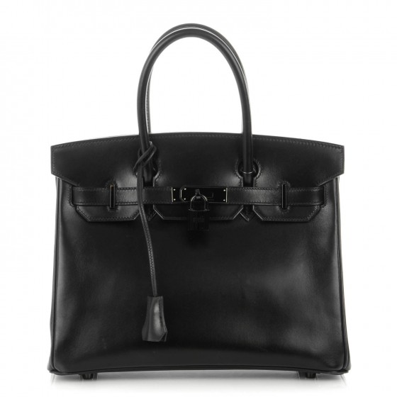 HERMES Box Birkin 30 So Black 144422