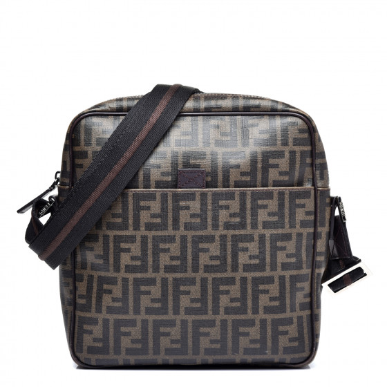 FENDI Zucca Spalmati Messenger Bag Tobacco 697296 | FASHIONPHILE